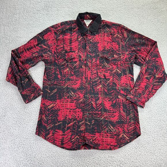 Cowboys Turtle Mens Black Red Long Sleeve Collared Casual Button Down Shirt - Picture 1 of 8
